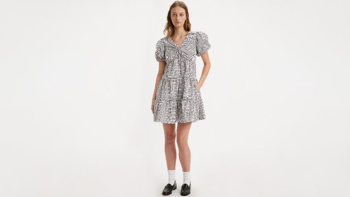 Volume Sleeve Tiered Dress made by Levi's