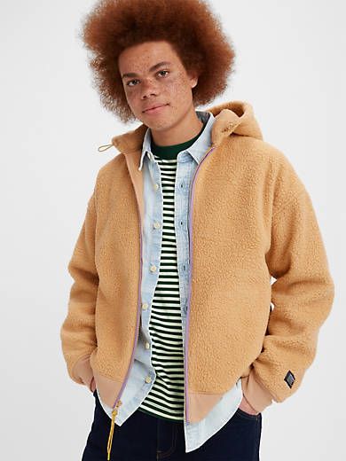 Sherpa Zip-Up Hoodie sold by Levi's