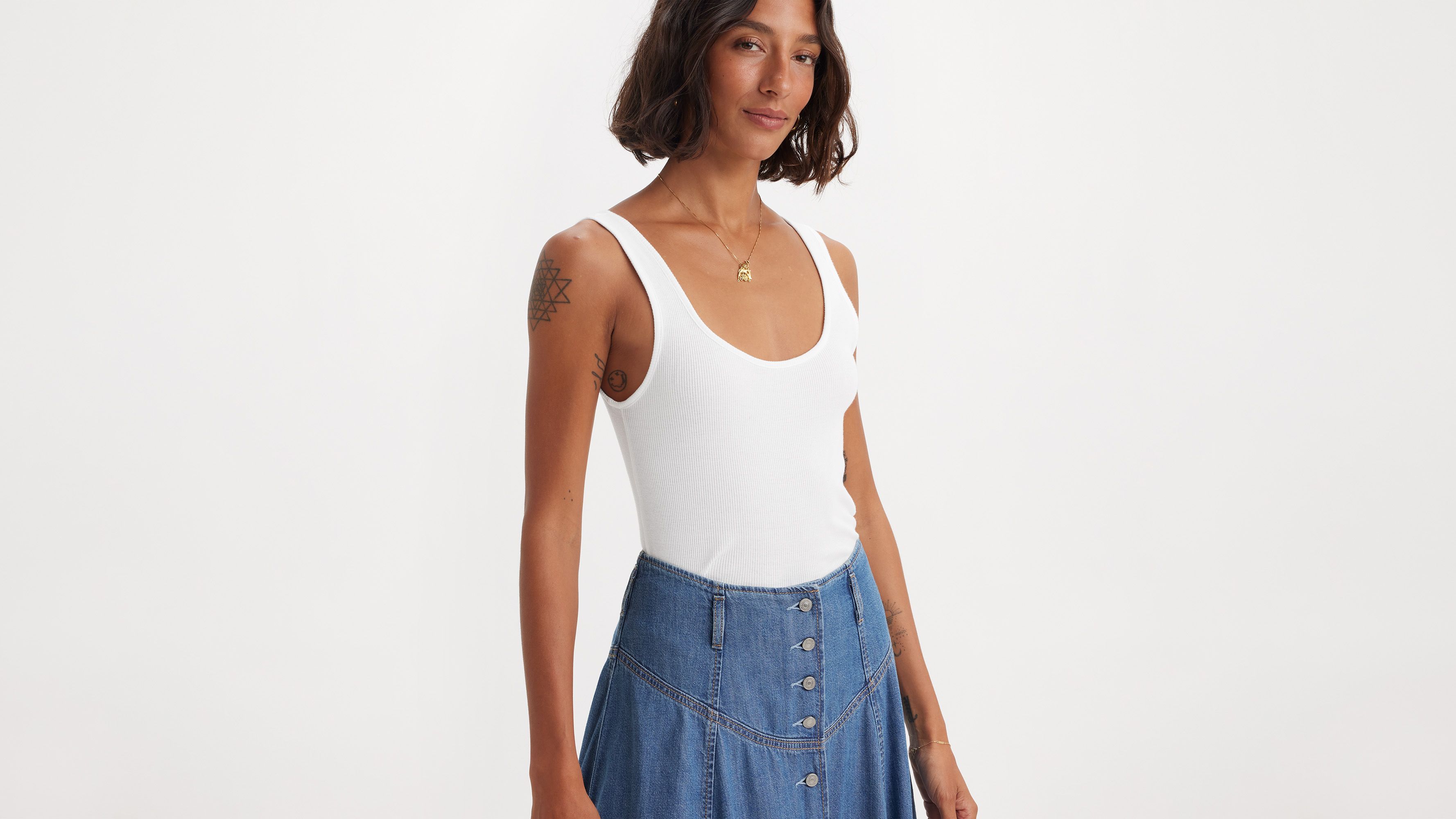Button Front Circle Skirt sold by Levi's product image thumbnail 2