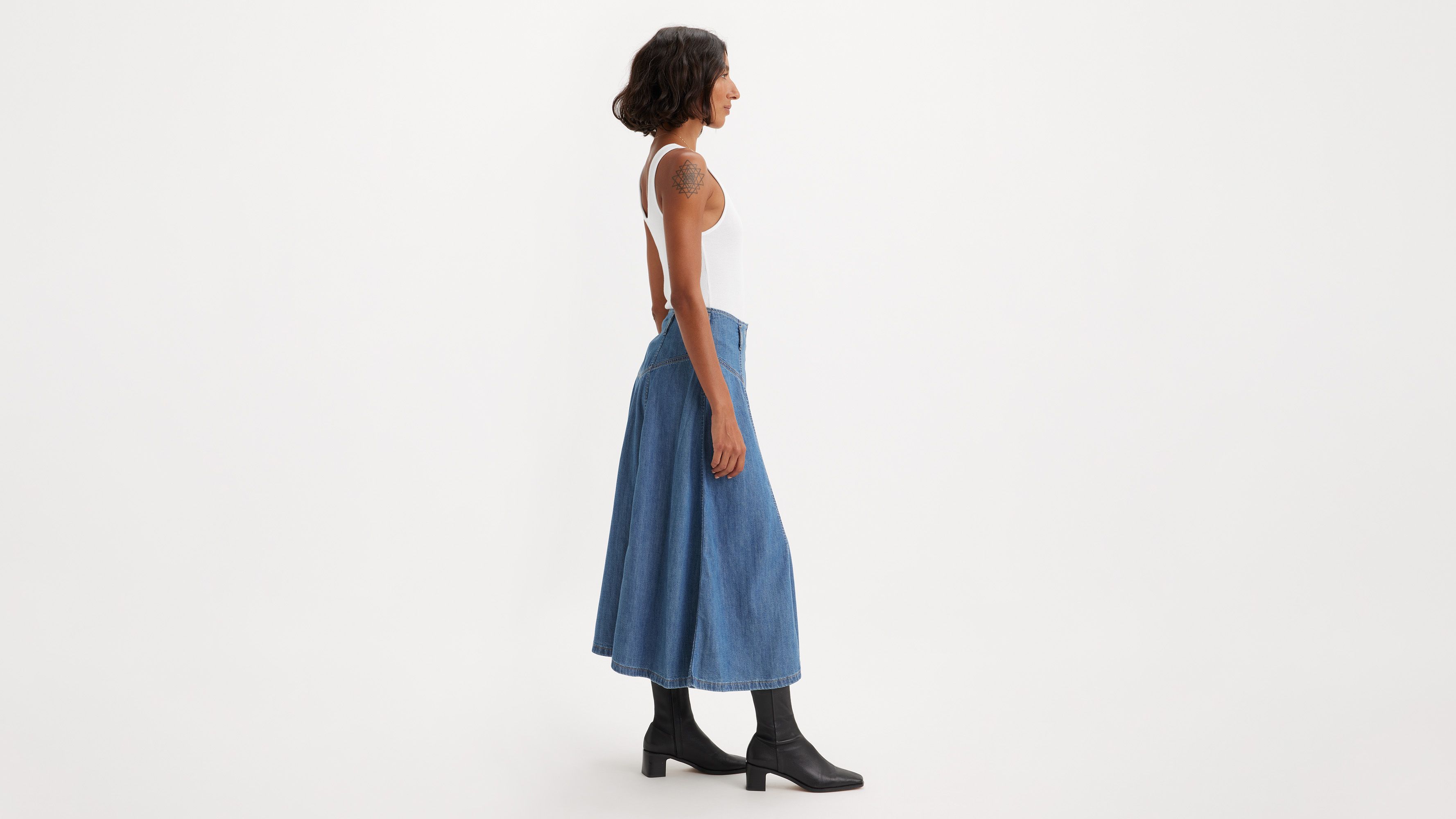 Button Front Circle Skirt sold by Levi's product image thumbnail 4