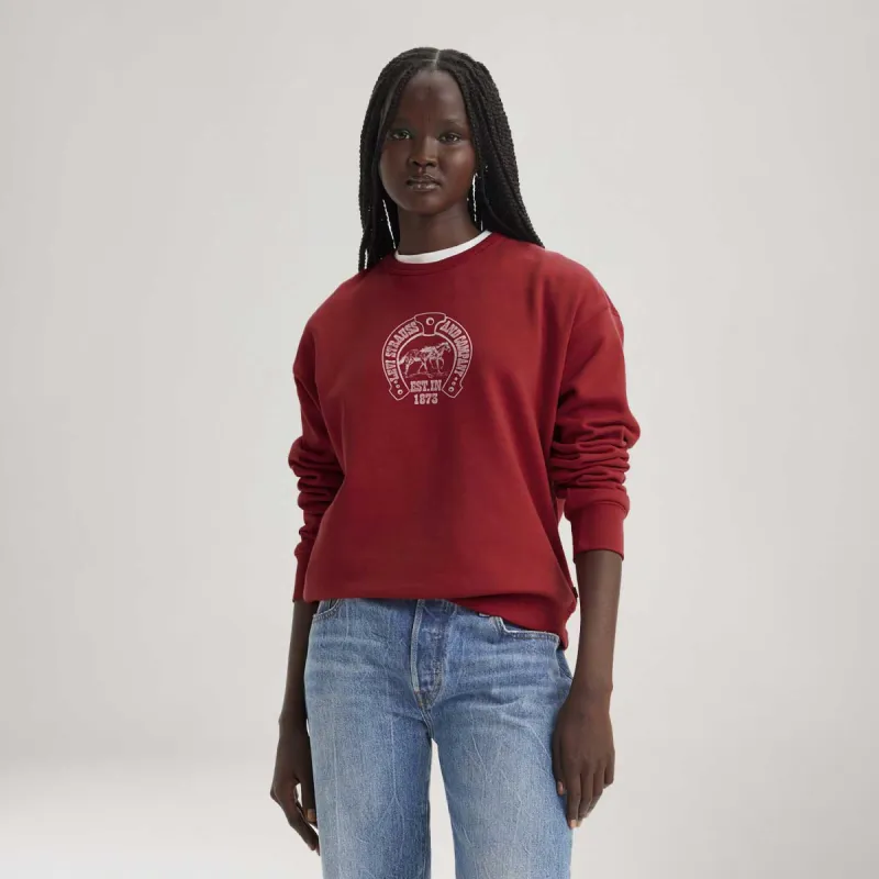 Moletom Levi's® Graphic Heritage Crew Vermelho Manga Longa made by Levi's