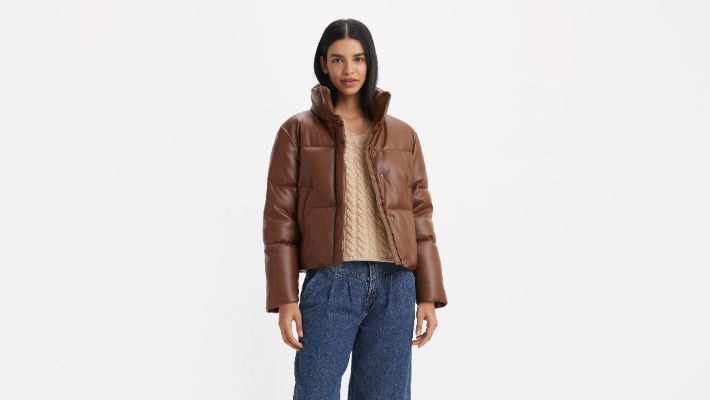 Faux Leather Puffer Jacket sold by Levi's