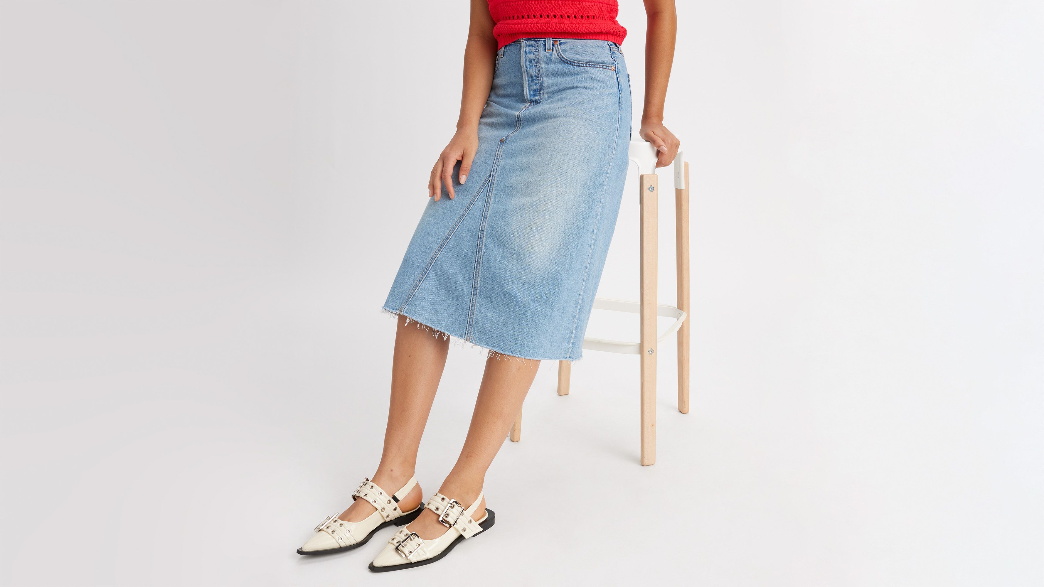 High Rise A-Line Skirt sold by Levi's product image thumbnail 2