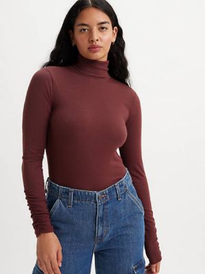 Ruched Turtleneck Top sold by Levi's