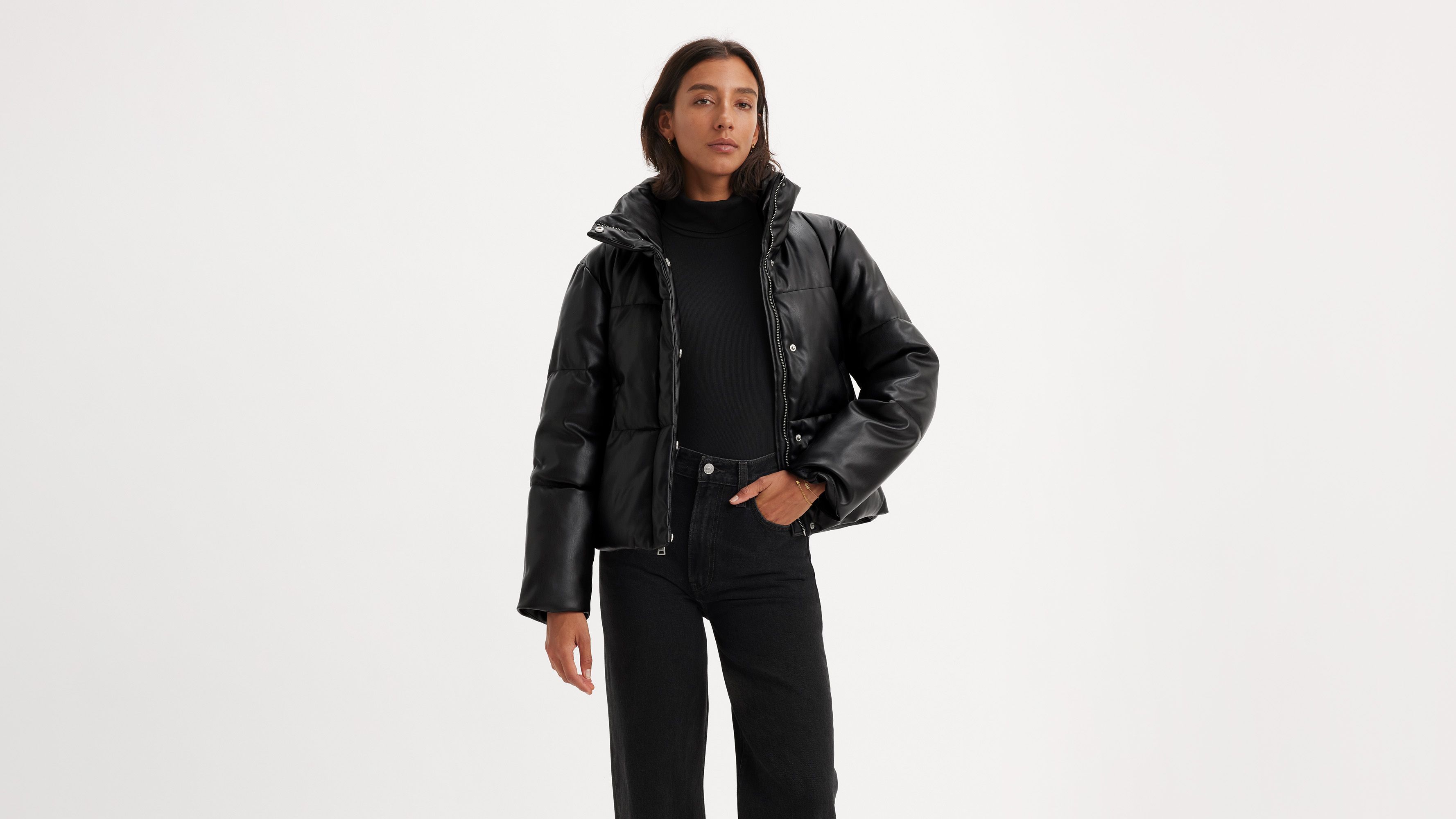 Faux Leather Puffer Jacket sold by Levi's