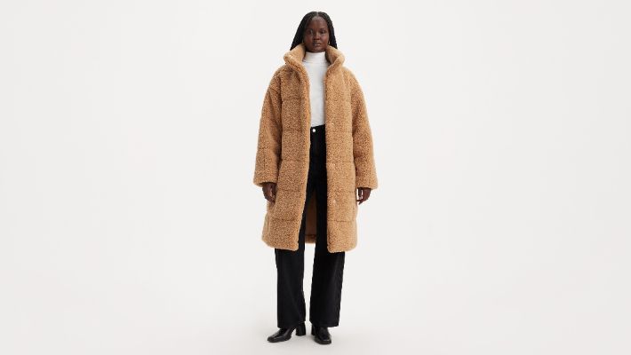 Quilted Sherpa Full Length Teddy Coat sold by Levi's