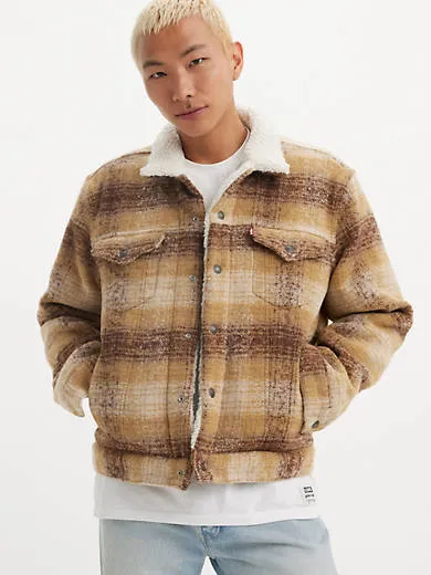 Plaid Type III Sherpa Trucker Jacket sold by Levi's