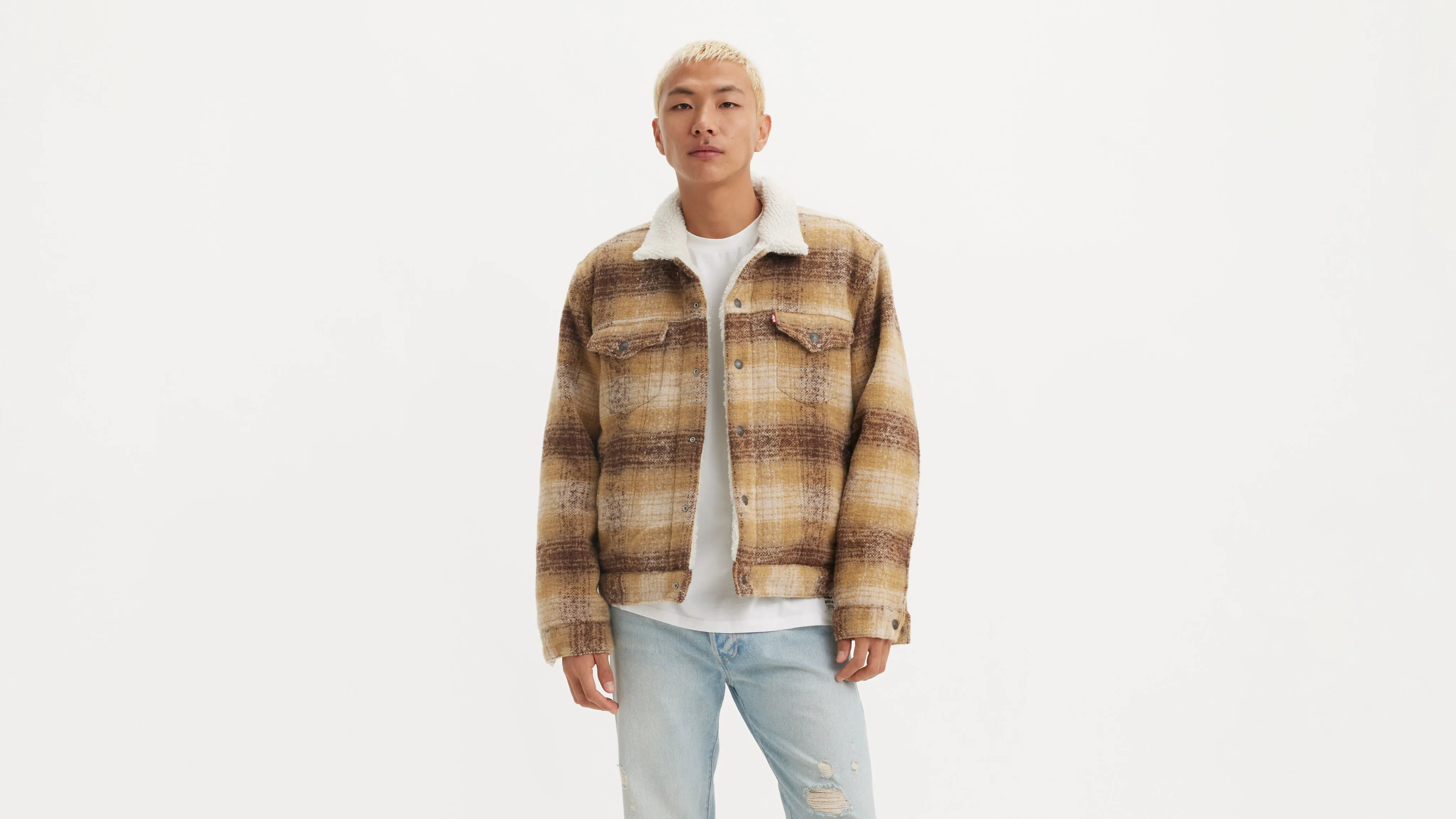 Plaid Type III Sherpa Trucker Jacket sold by Levi's product image thumbnail 2