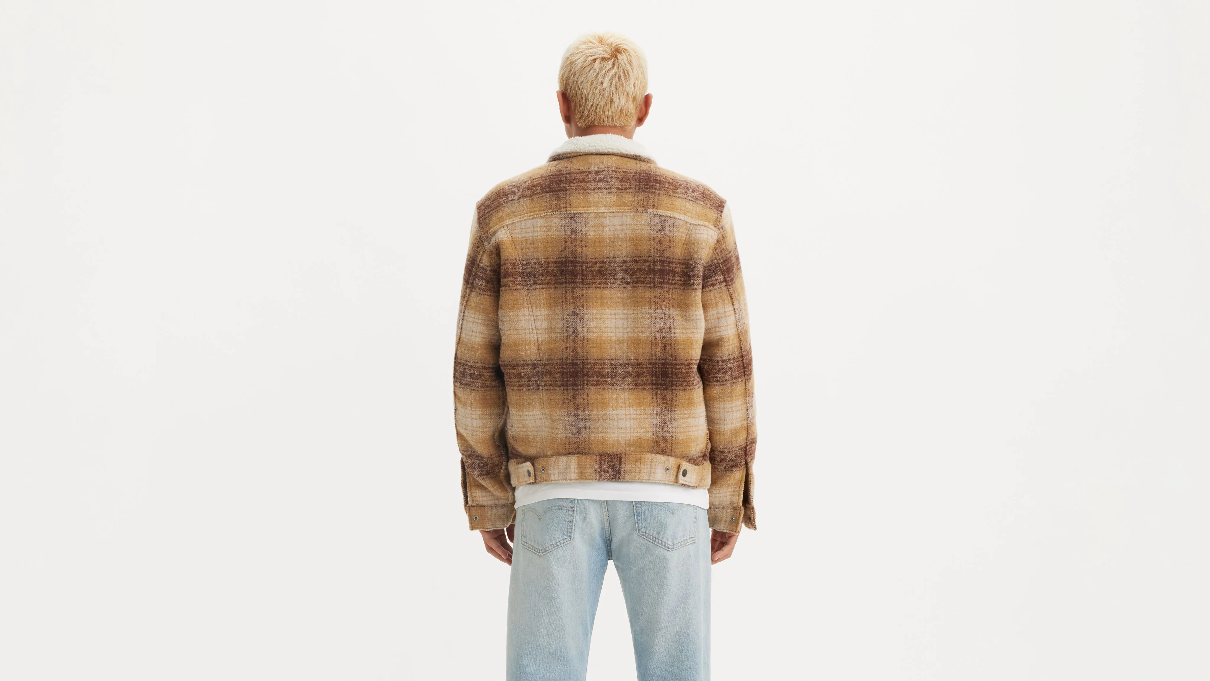 Plaid Type III Sherpa Trucker Jacket sold by Levi's product image thumbnail 3