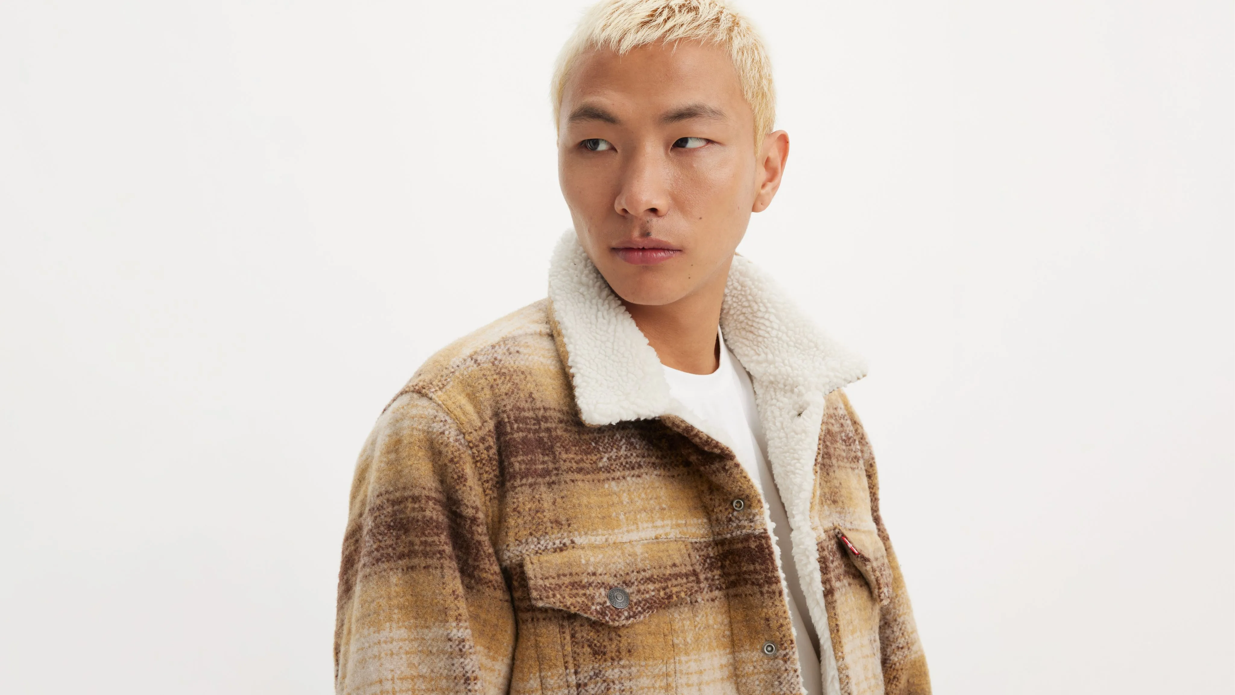 Plaid Type III Sherpa Trucker Jacket sold by Levi's product image thumbnail 4