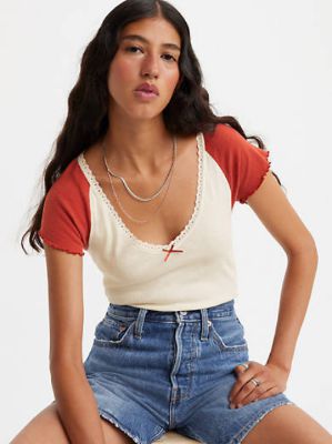 Dry Goods V Neck T-Shirt sold by Levi's