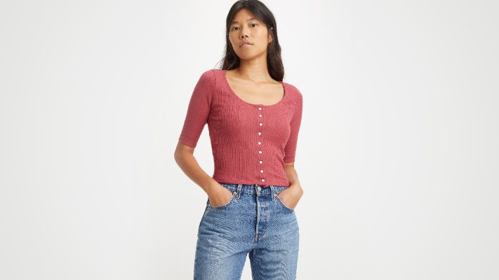 Dry Goods Pointelle Top sold by Levi's