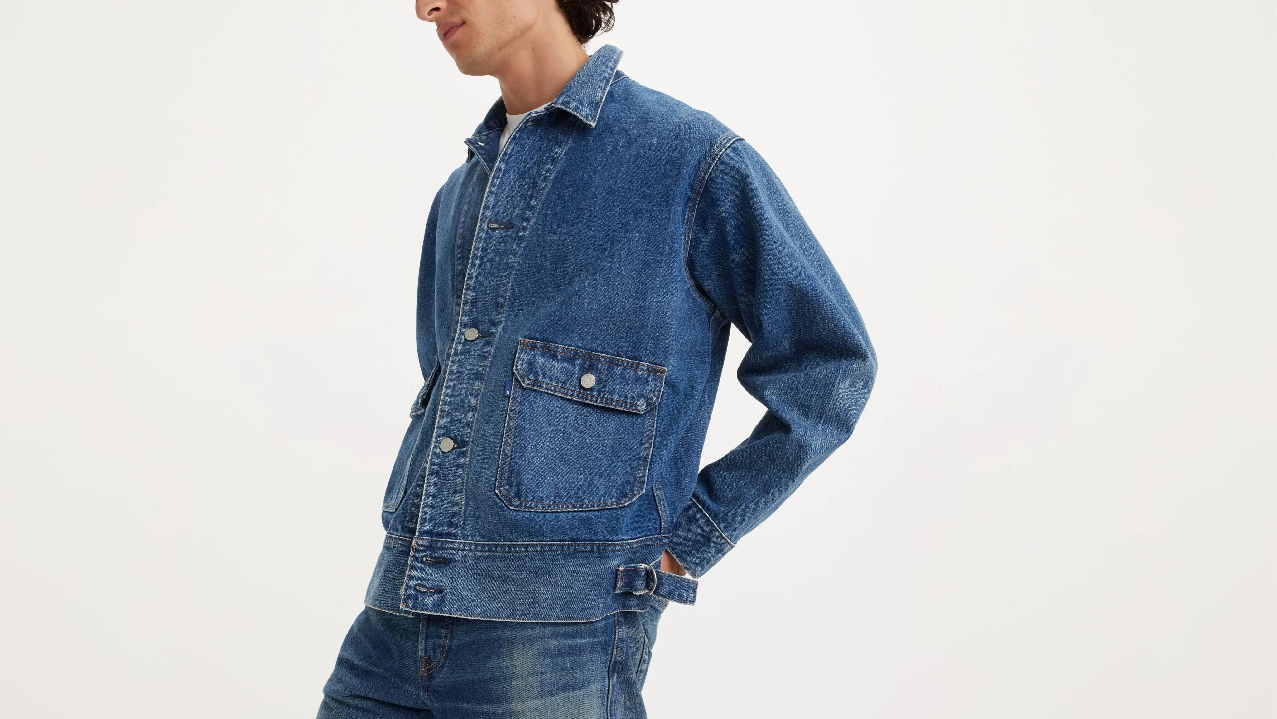 Levi’s® Men’s Japanese Denim Utility Trucker Jacket sold by Levi's product image thumbnail 4