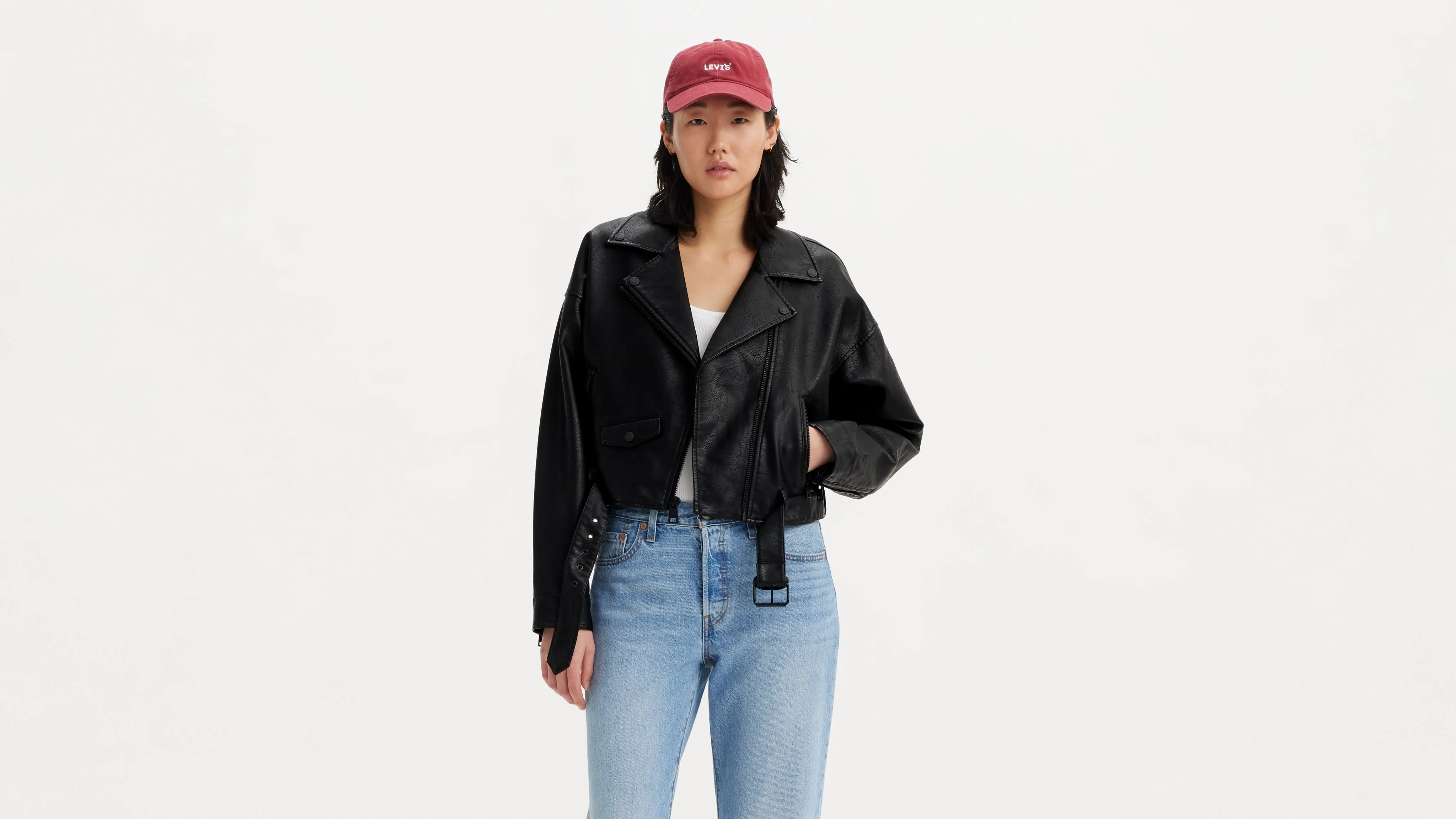 Belted Crop Moto Jacket sold by Levi's