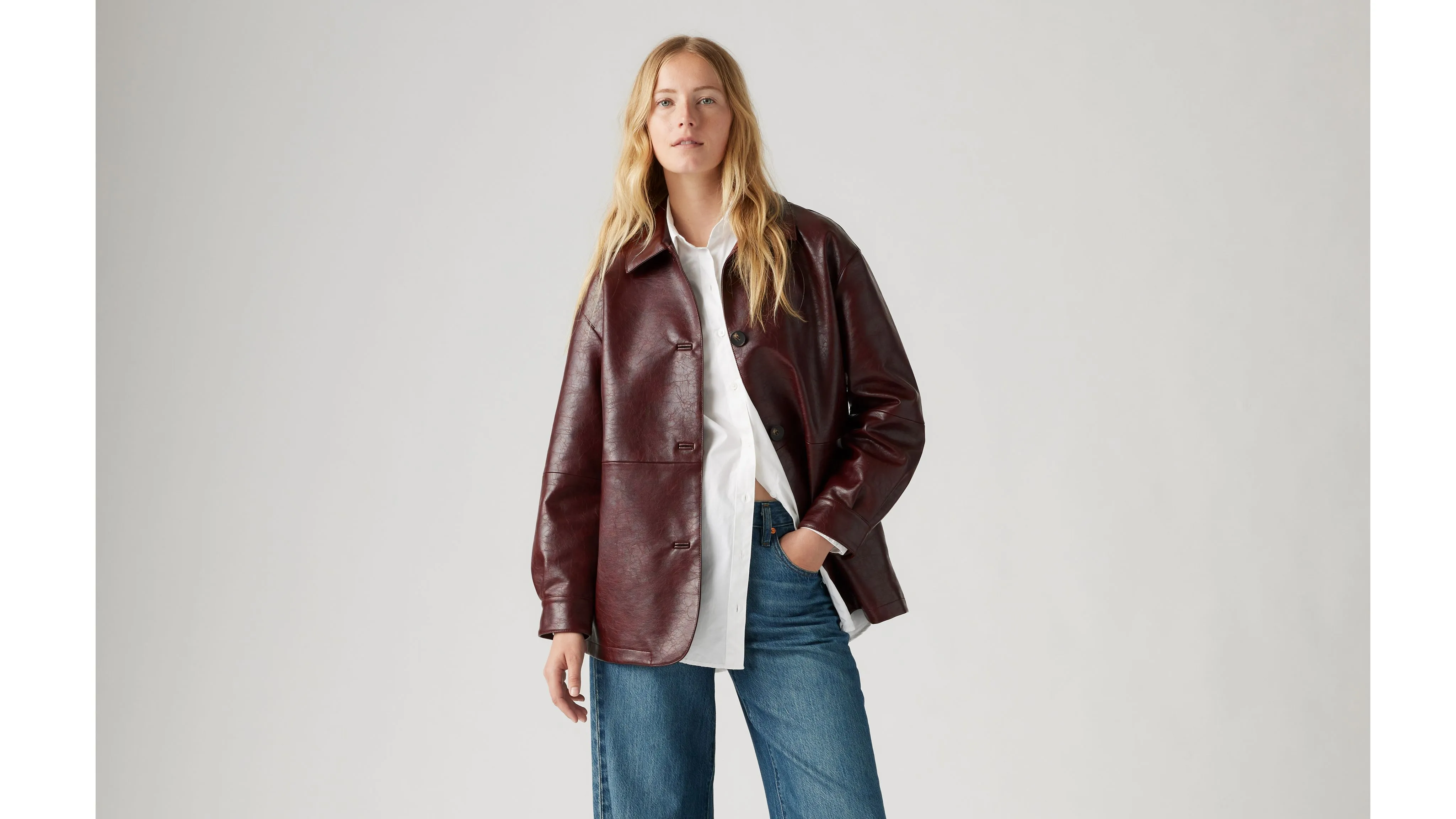 Faux Leather Vintage Blazer sold by Levi's