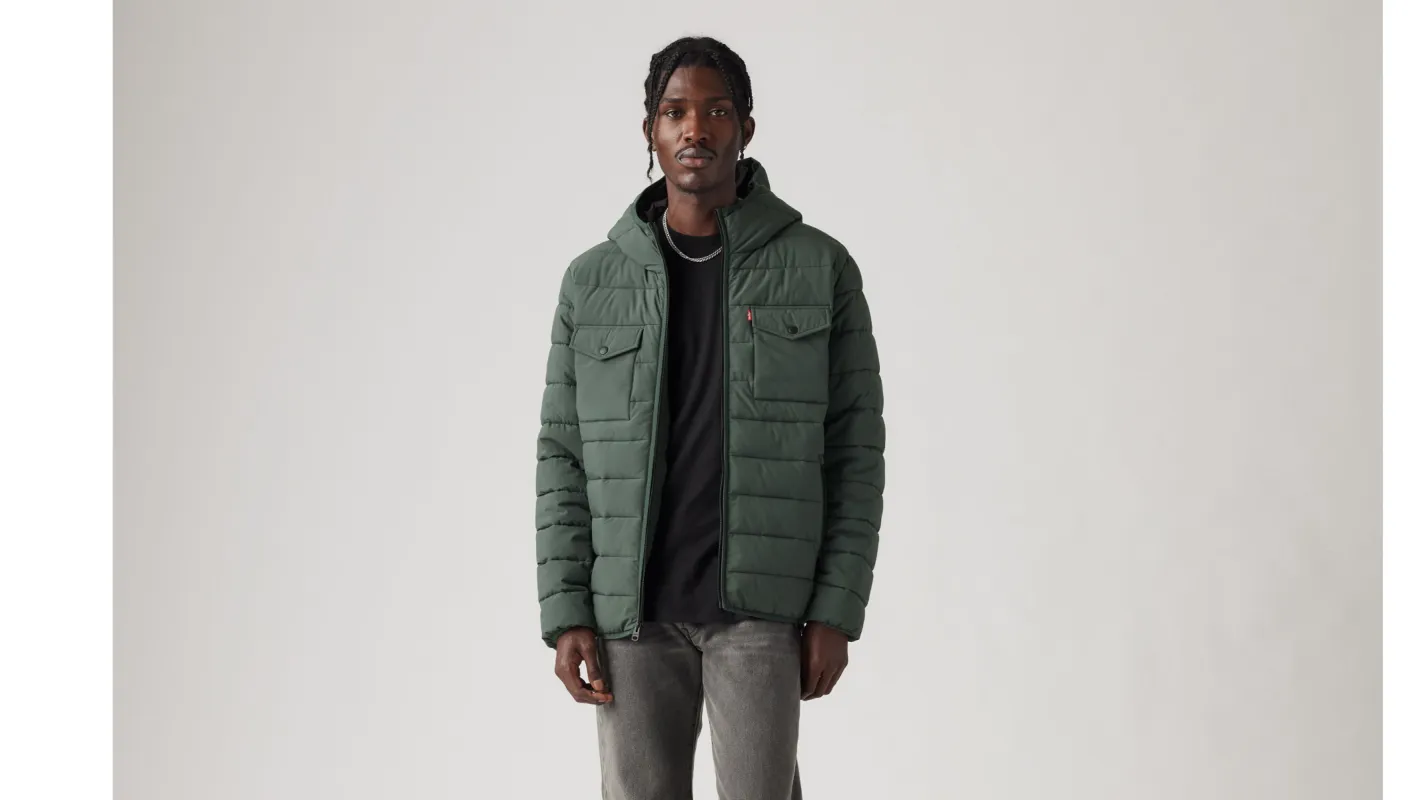 Hooded 2 Chest Pocket Puffer Jacket sold by Levi's