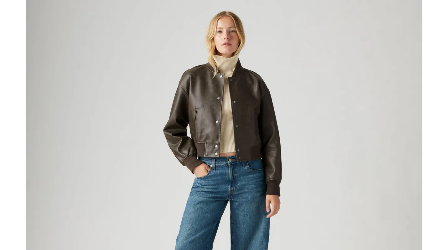 Cropped Varsity Bomber Jacket sold by Levi's