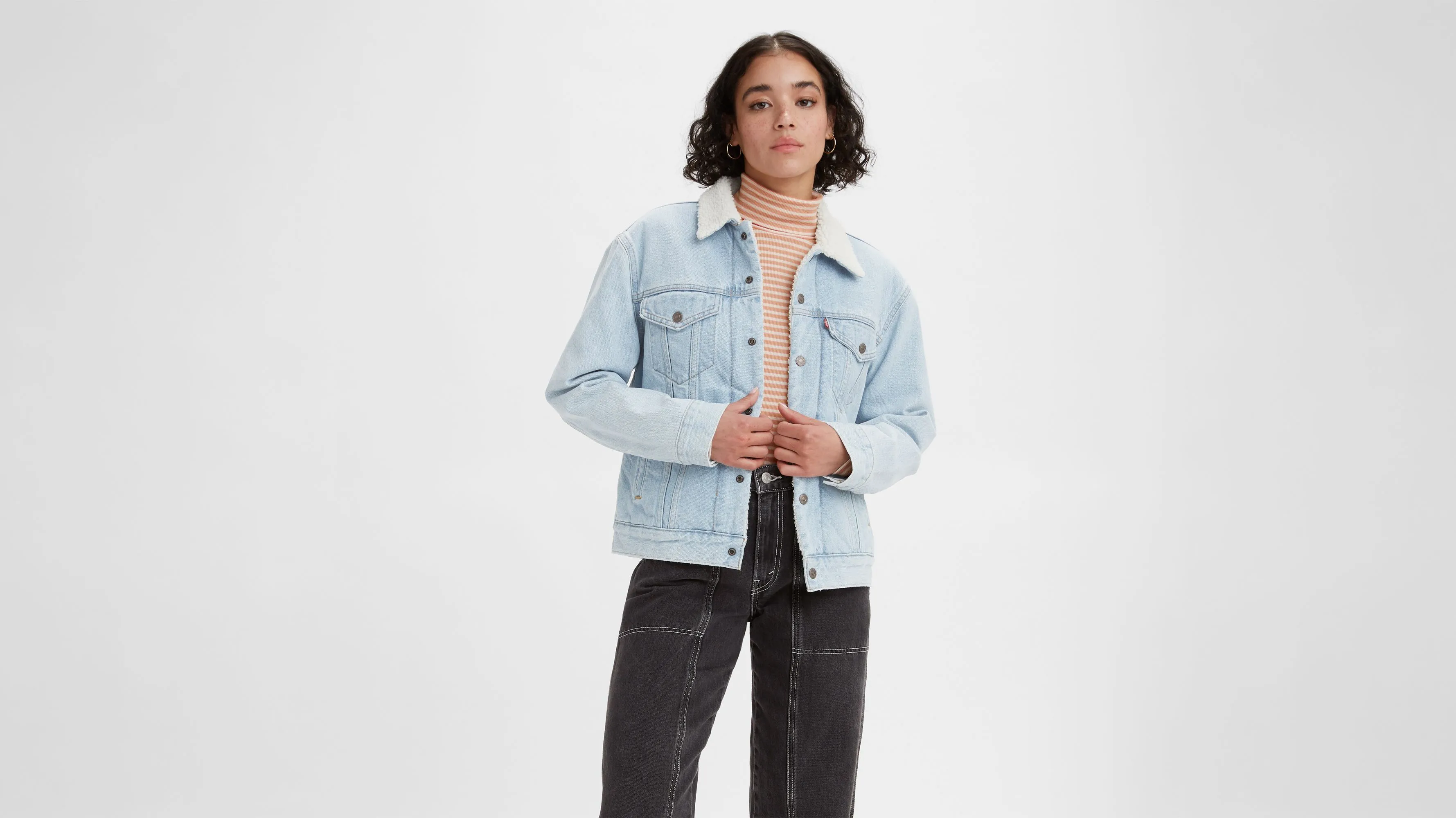 Levi’s® Sherpa Ex-Boyfriend Trucker Jacket sold by Levi's
