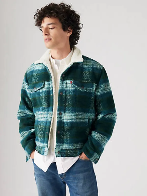 Plaid Type III Sherpa Trucker Jacket sold by Levi's