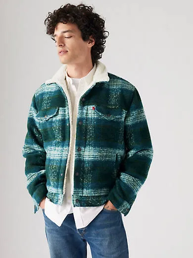 Plaid Type III Sherpa Trucker Jacket sold by Levi's