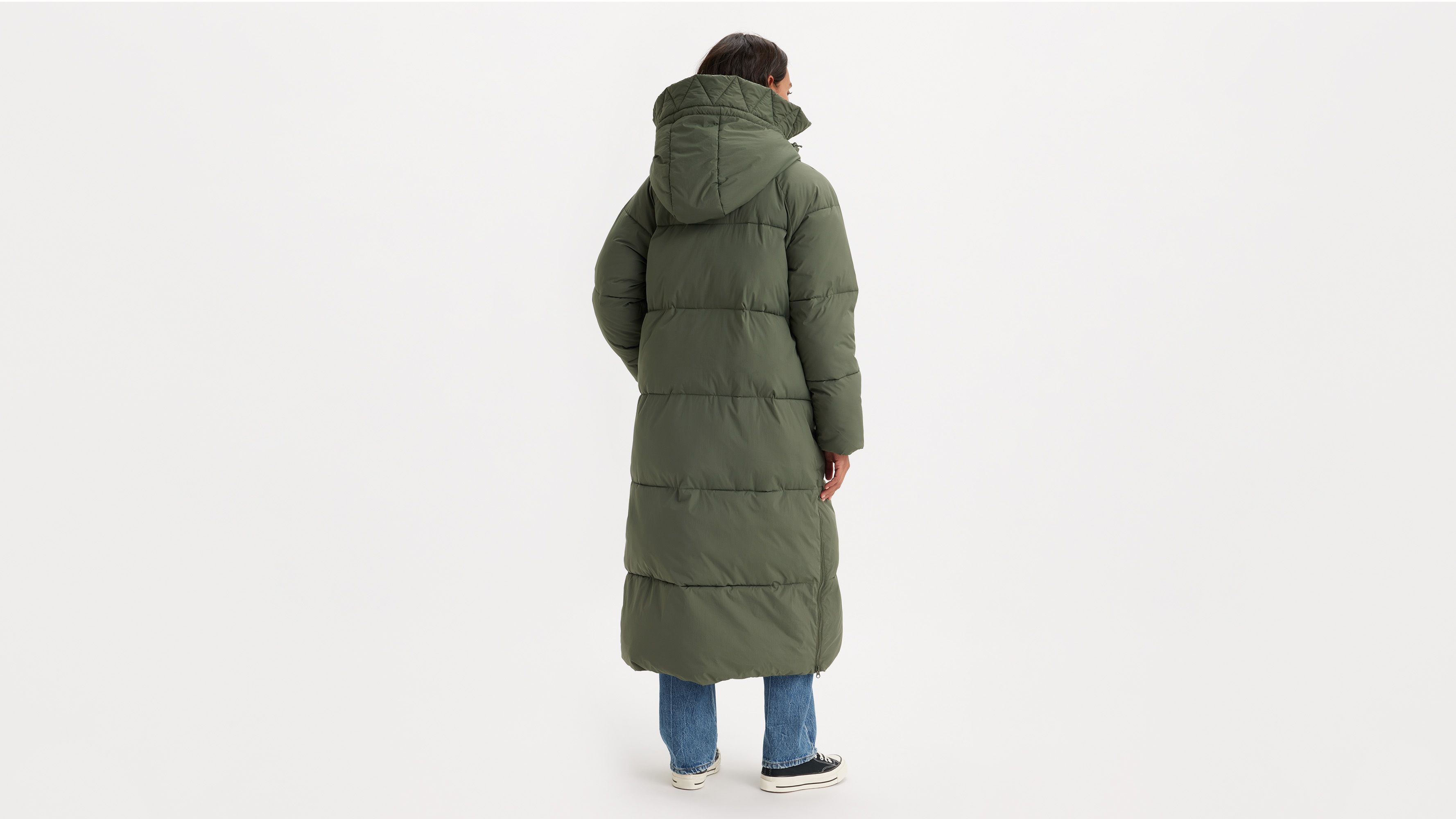 Extra Long Quilted Hooded Parka Coat sold by Levi's product image thumbnail 2