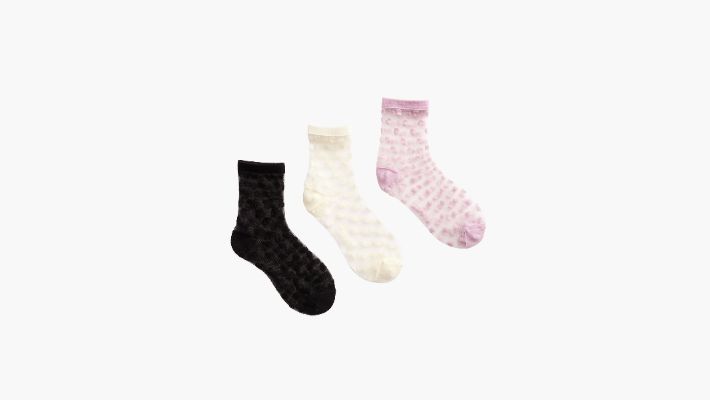 Polka Dot Mesh Short Socks sold by Levi's