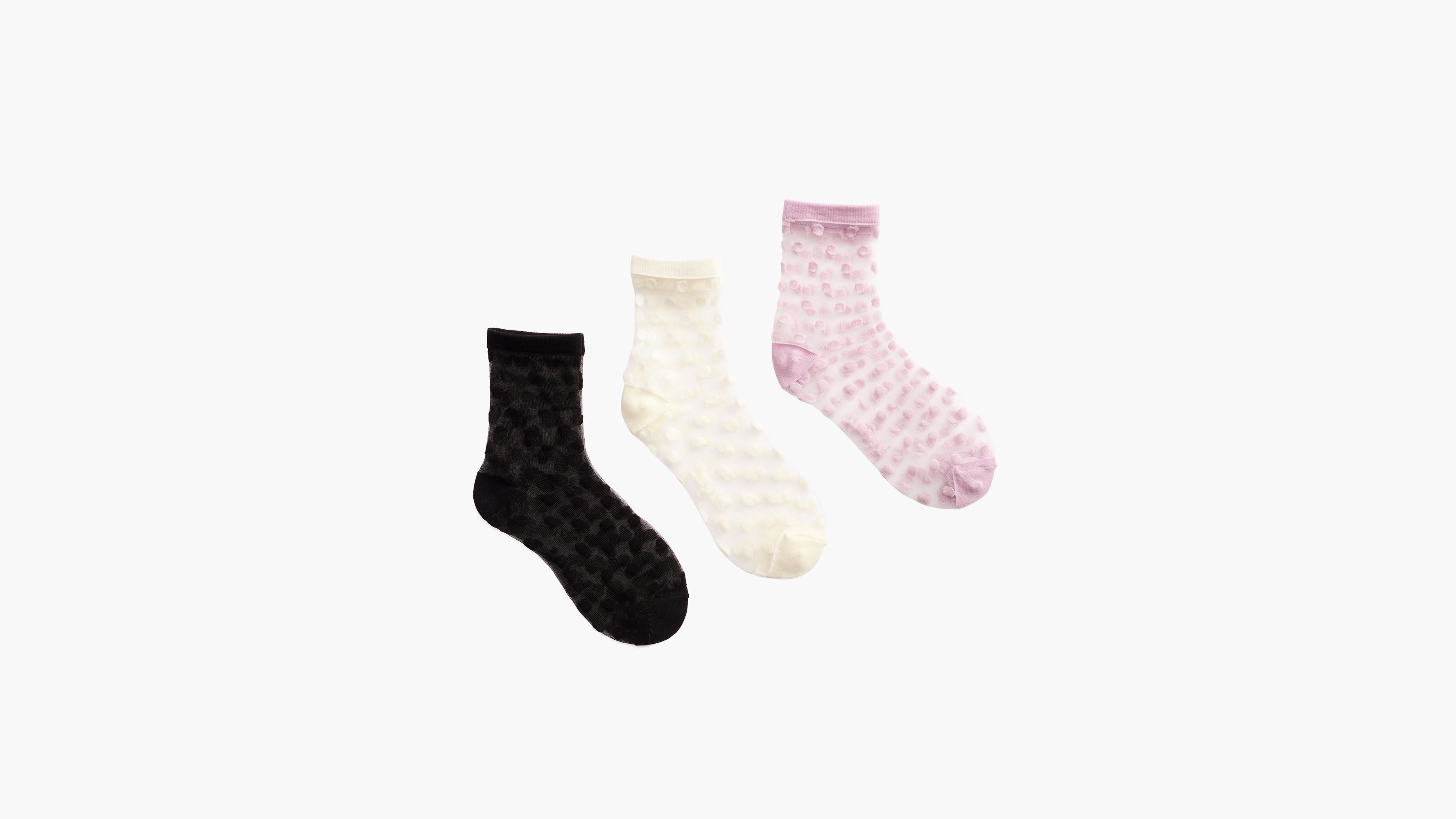 Polka Dot Mesh Short Socks sold by Levi's