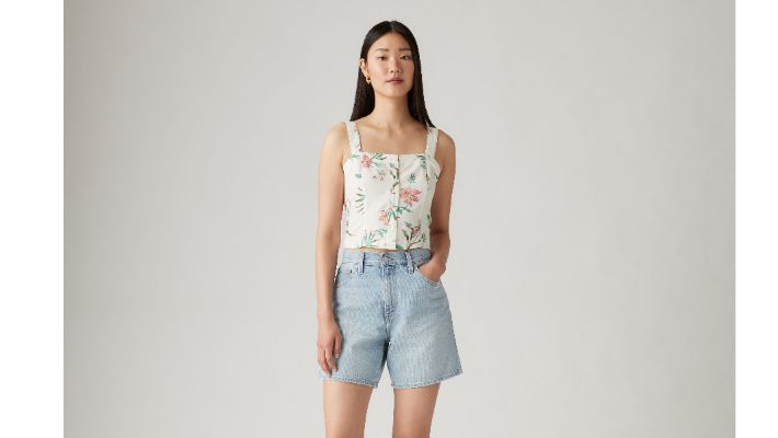 Lottie Short Sleeve Linen Top sold by Levi's