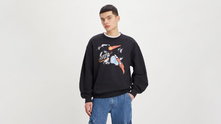 SilverTab™ Relaxed Graphic Crewneck Sweatshirt sold by Levi's
