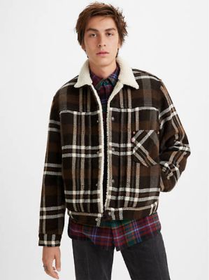 Type I Plaid Sherpa Trucker Jacket sold by Levi's