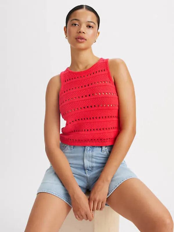 Superbloom Crochet Sweater Tank Top sold by Levi's