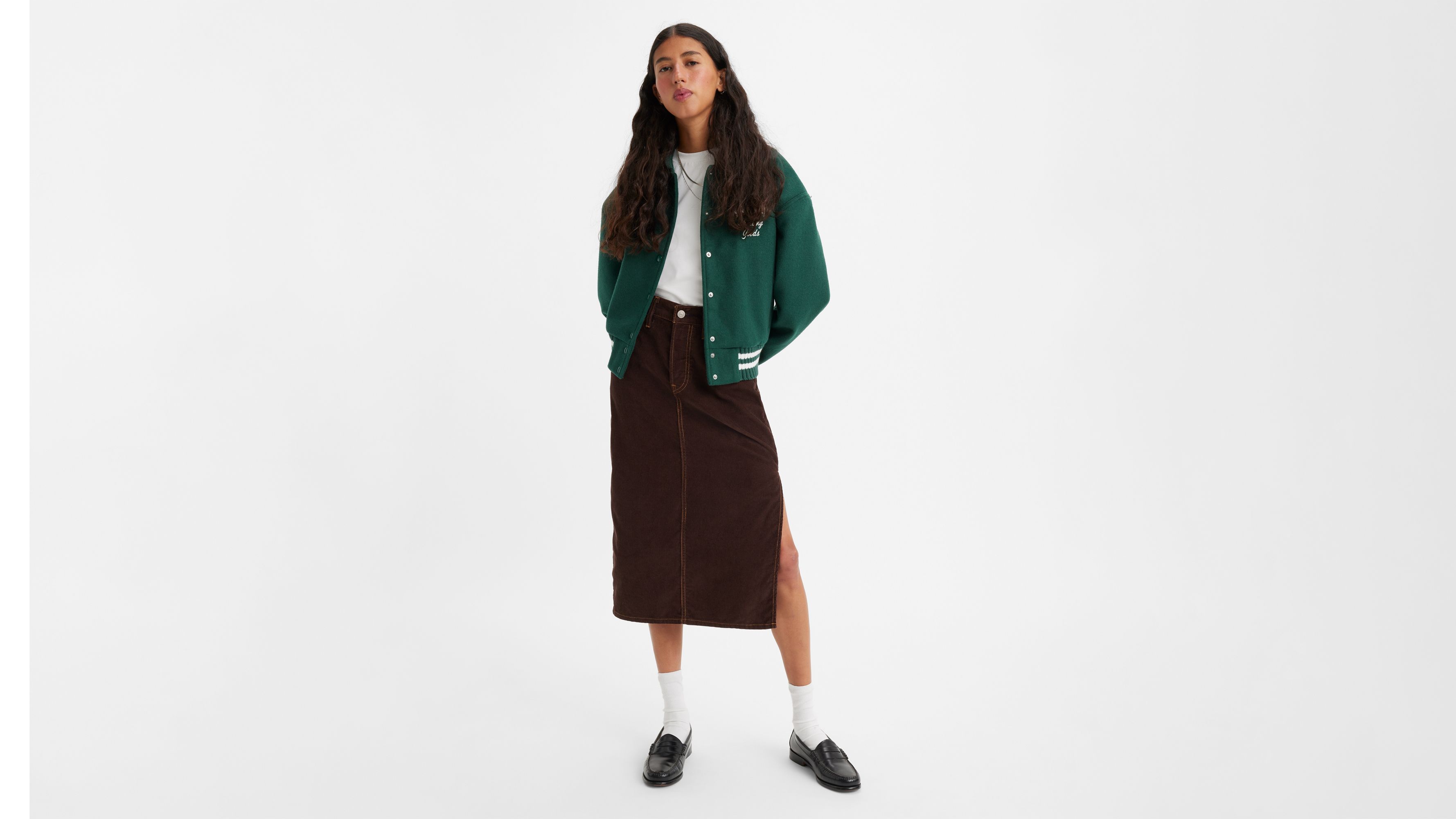 Side Slit Corduroy Skirt sold by Levi's