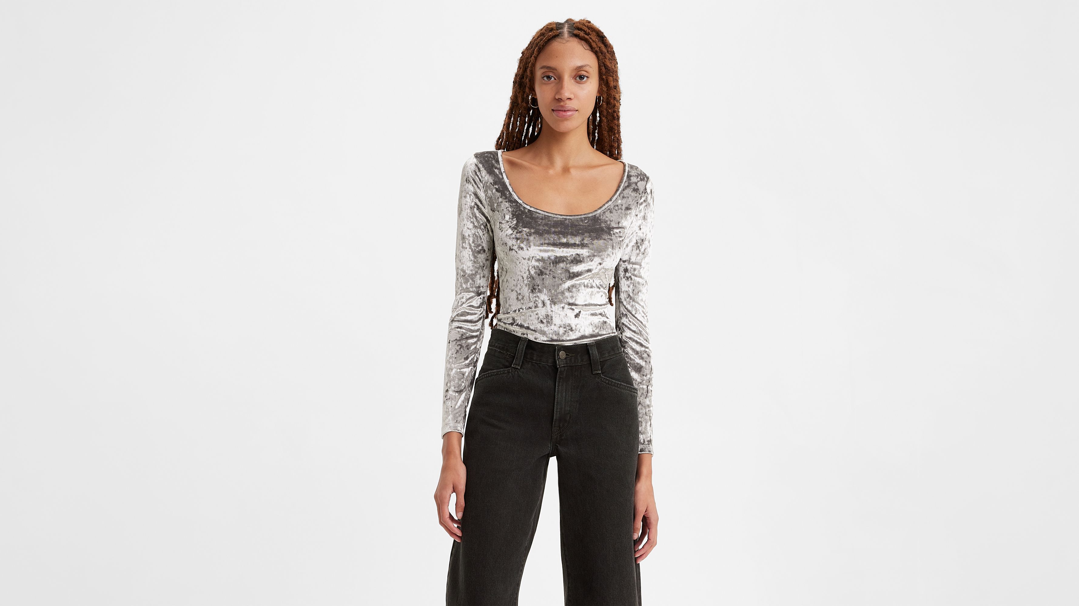 Bodega Long Sleeve Velvet Open Neck Shirt sold by Levi's product image thumbnail 2