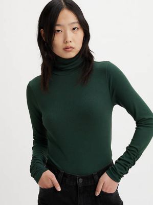 Ruched Turtleneck Top sold by Levi's
