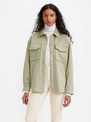Faux Suede Shirt Jacket sold by Levi's