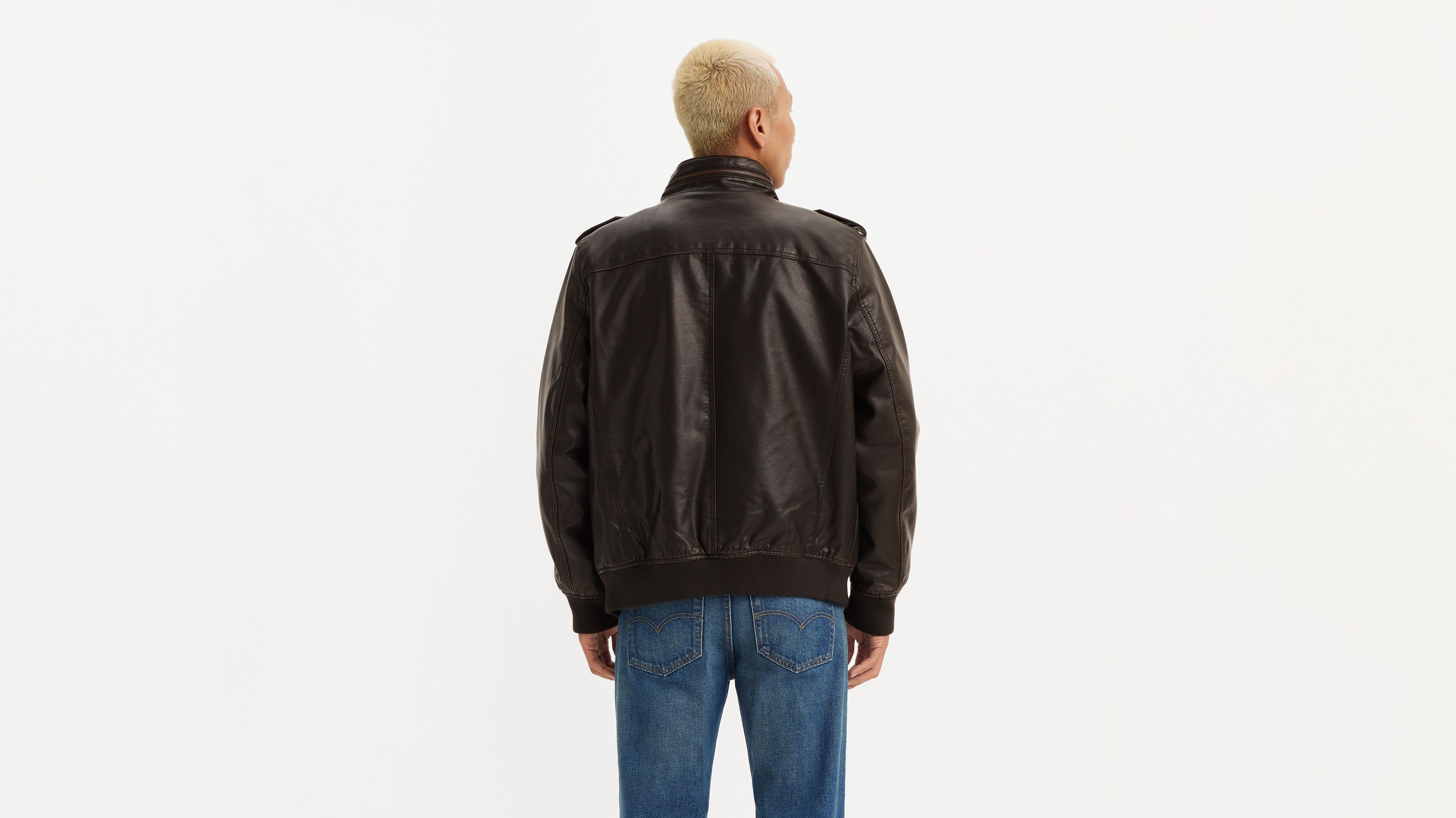 Faux Leather Aviator Bomber Jacket sold by Levi's product image thumbnail 2