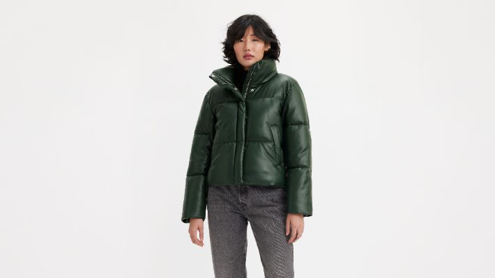 Faux Leather Puffer Jacket sold by Levi's