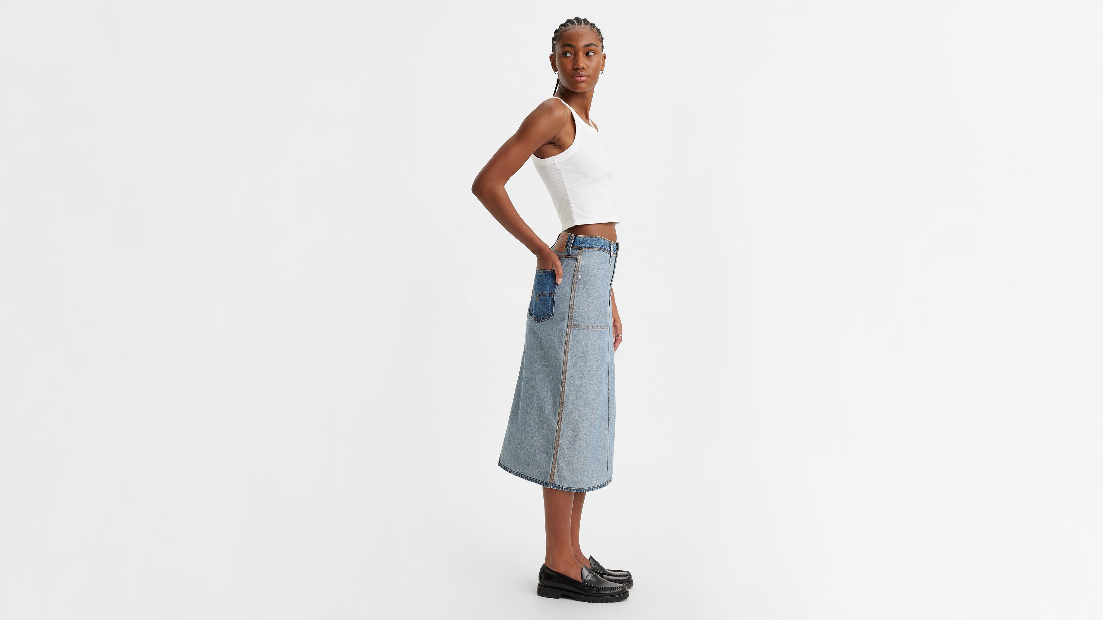 Reverse Side Slit Skirt sold by Levi's product image thumbnail 2