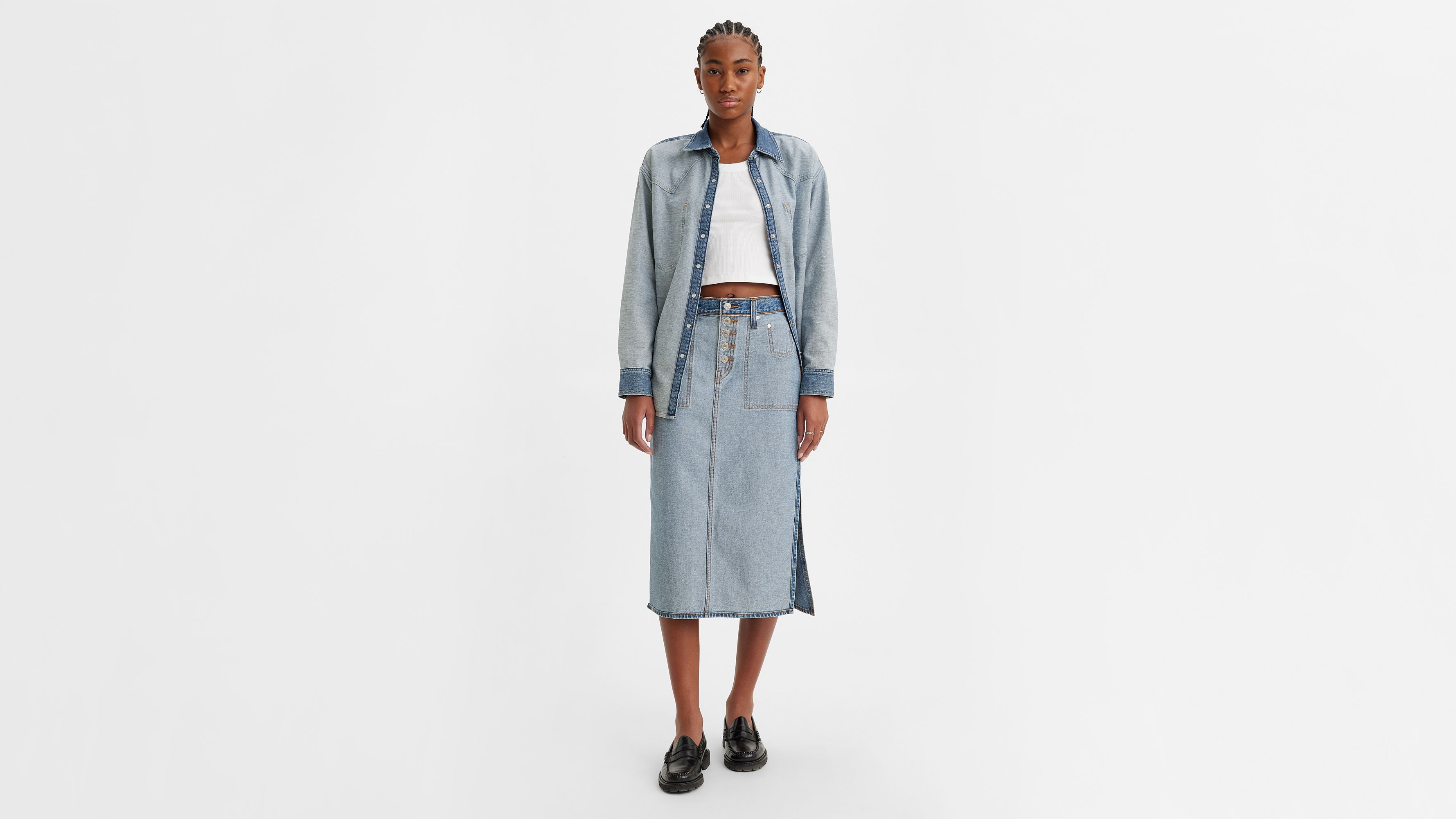 Reverse Side Slit Skirt sold by Levi's product image thumbnail 5
