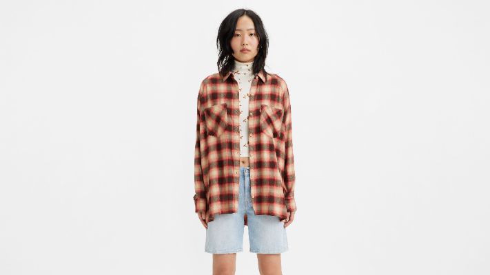 Harrison Raglan Plaid Shirt made by Levi's