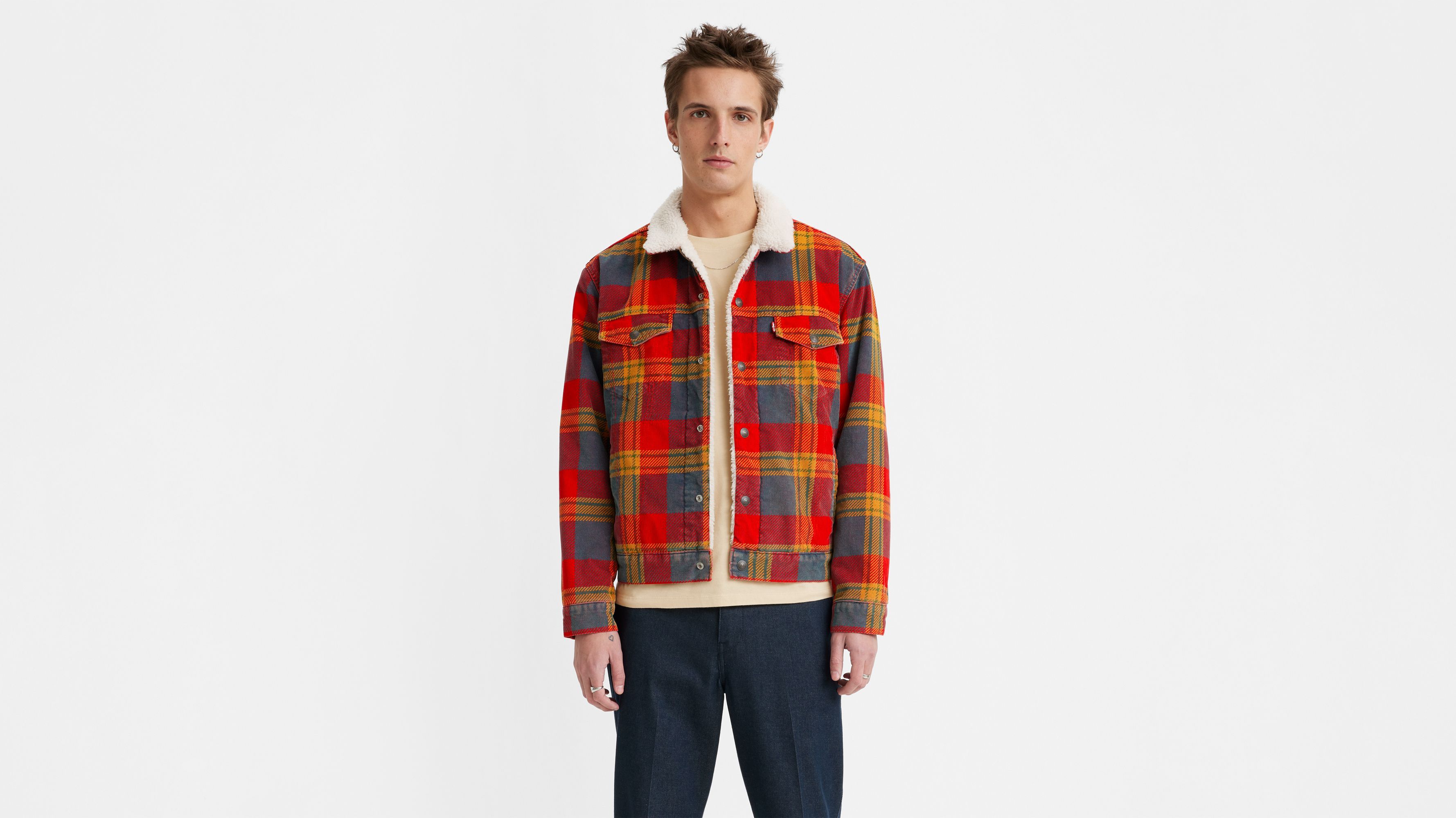 Plaid Corduroy Type III Sherpa Trucker Jacket sold by Levi's product image thumbnail 4