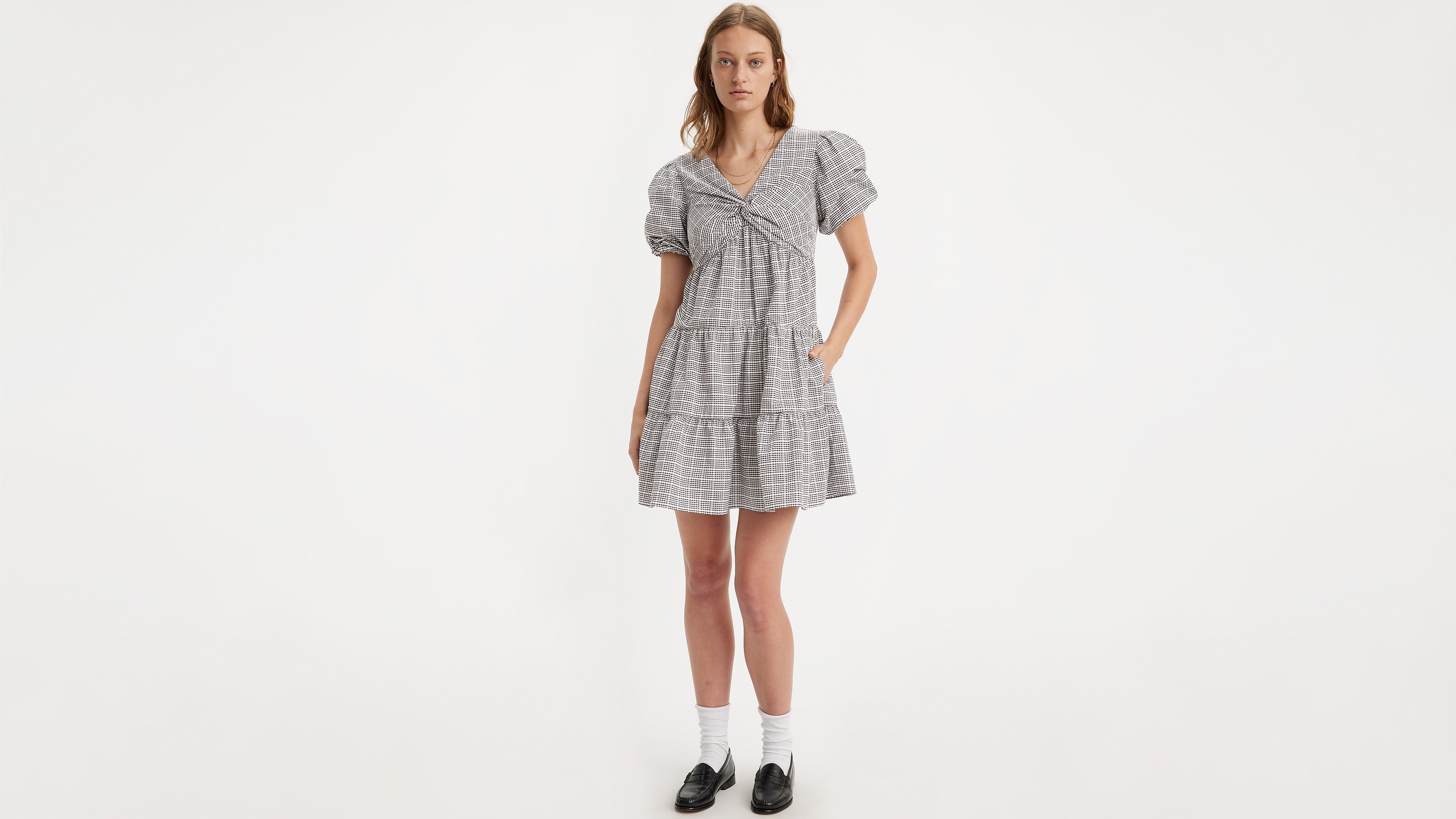 Volume Sleeve Tiered Dress sold by Levi's