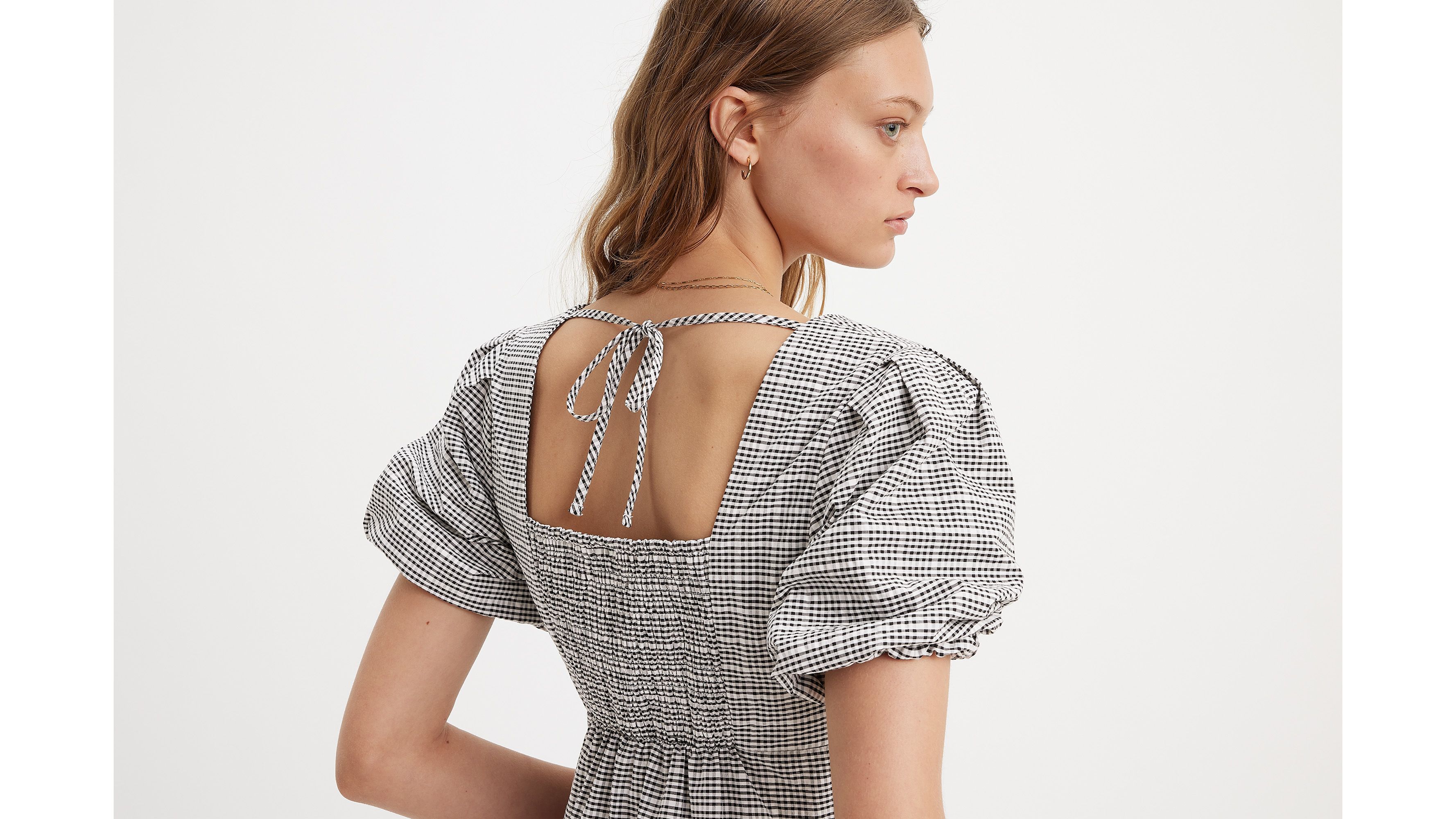 Volume Sleeve Tiered Dress sold by Levi's product image thumbnail 3