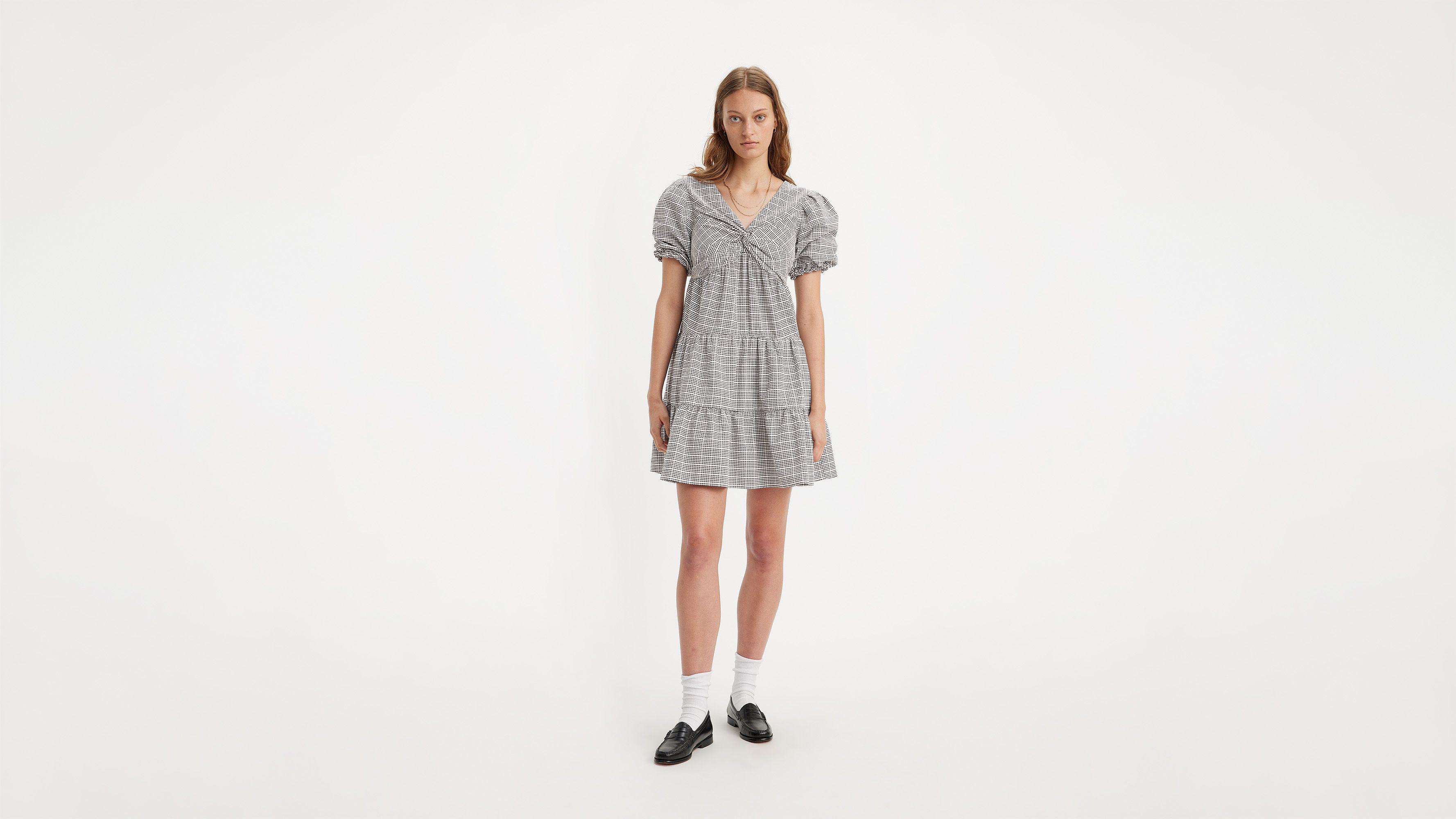 Volume Sleeve Tiered Dress sold by Levi's product image thumbnail 4