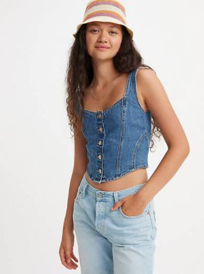 Alani Denim Corset Top sold by Levi's