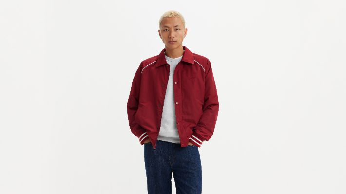 Laydown Collar Raglan Varsity Jacket sold by Levi's