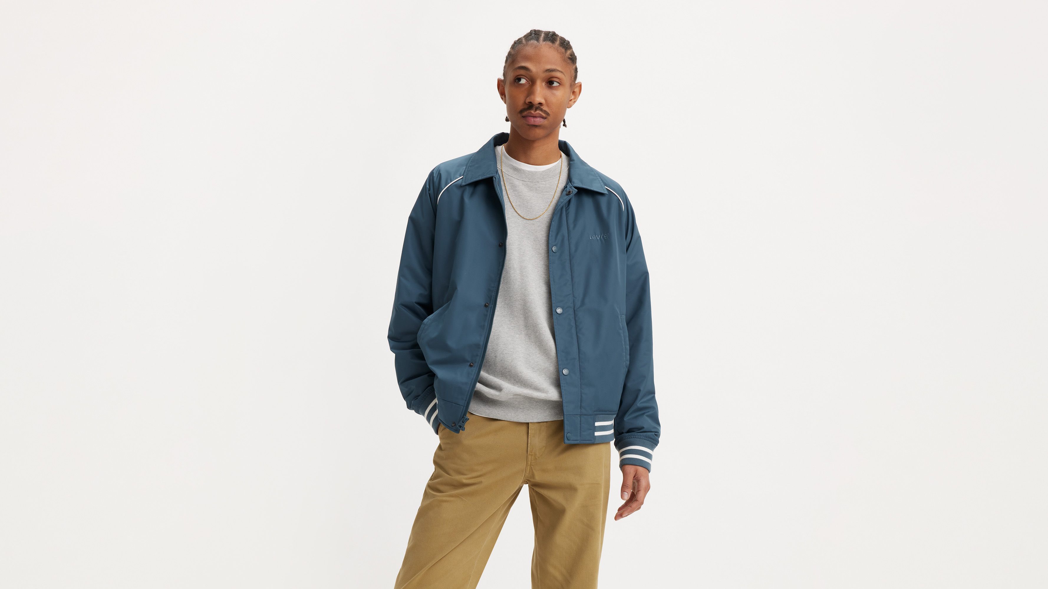 Laydown Collar Raglan Varsity Jacket sold by Levi's