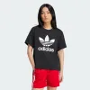 adidas Adicolor Trefoil Boxy Tee Black M Womens sold by Adidas