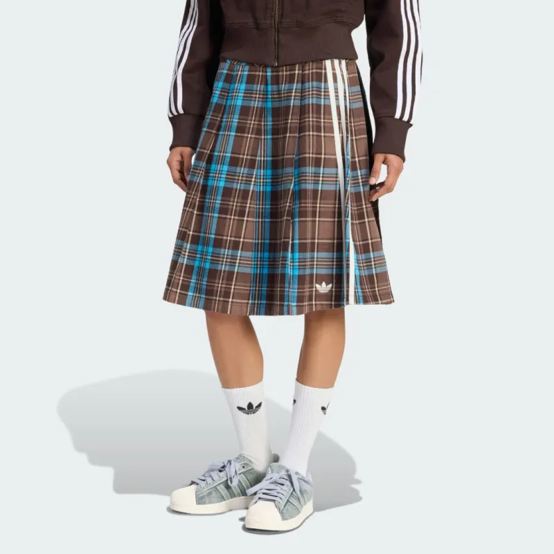 PLEATED CHECK SKIRT made by Adidas