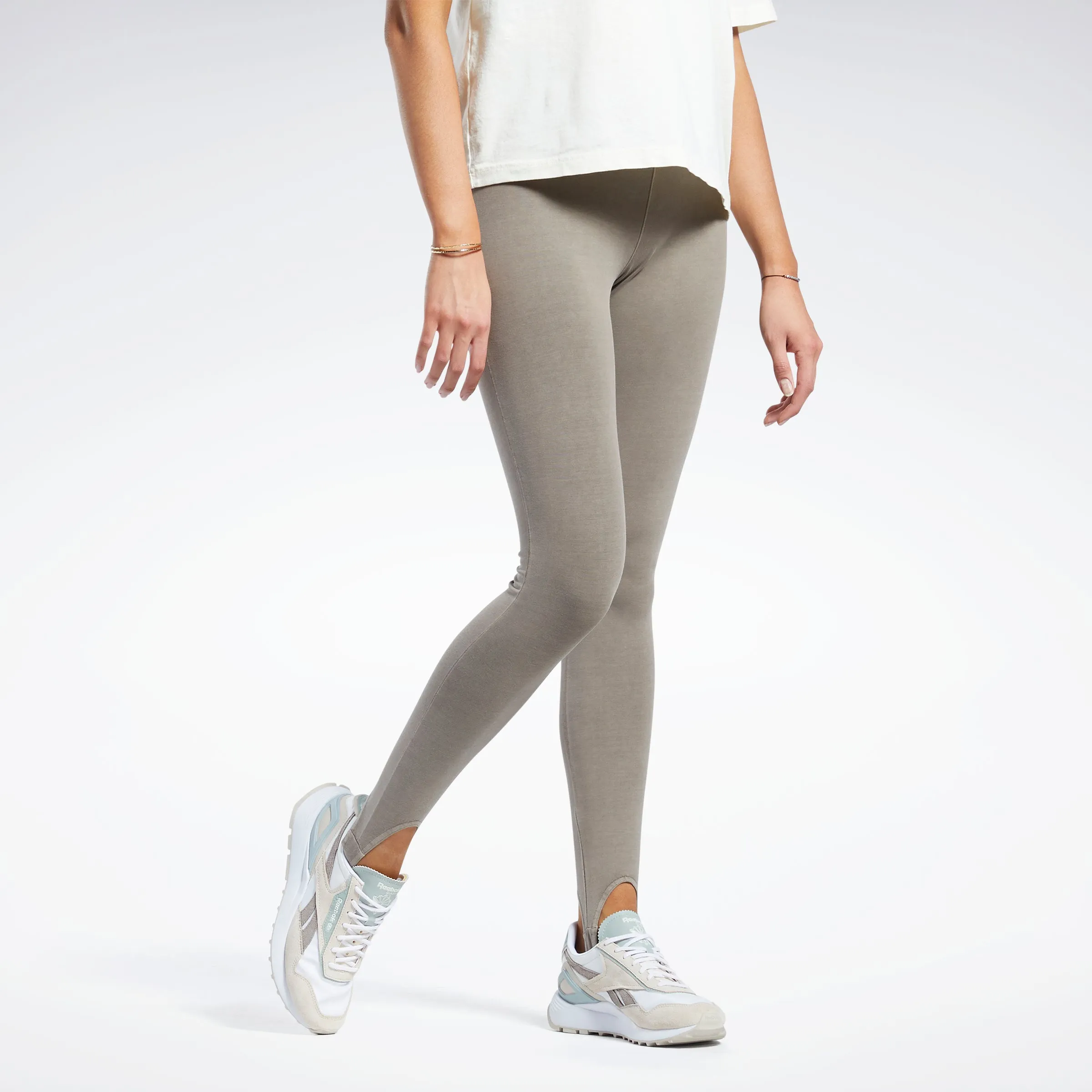 Reebok Apparel Women Classics Natural Dye Stirrup Leggings Trekgr sold by Reebok
